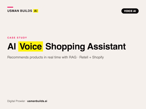 Voice AI Shopping Assistant (Retell + RAG + Shopify)