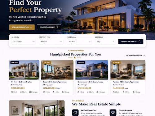 Modern Real Estate Website for