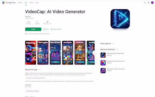 VideoCap: AI Video Generator
An AI-powered