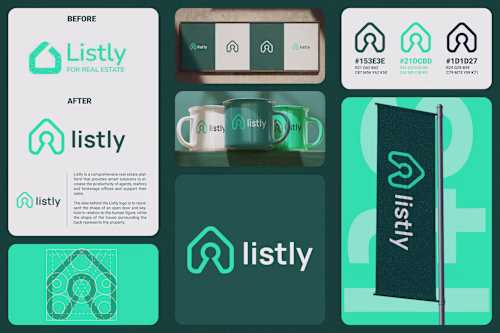Listly — Logo & Visual Identity Developed the complete brand...