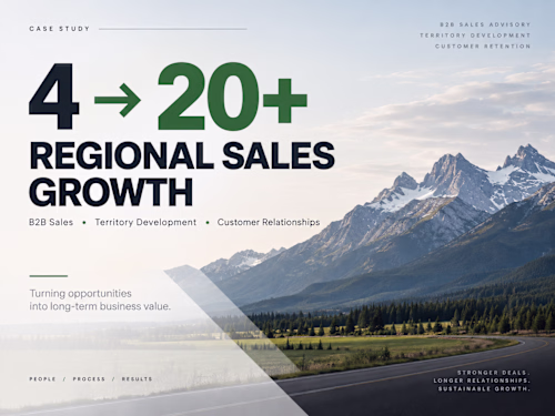 Growing Regional Equipment Sales from 4 to 20+ Units Annually