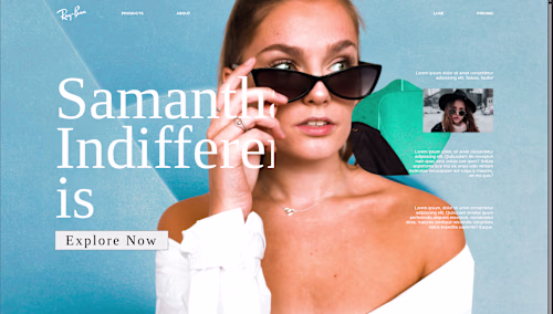 A Rayban inspired website , we we click and a different page...