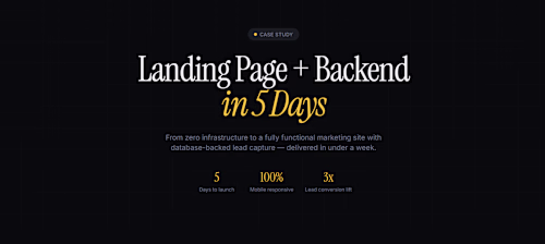 Built a high-converting landing page