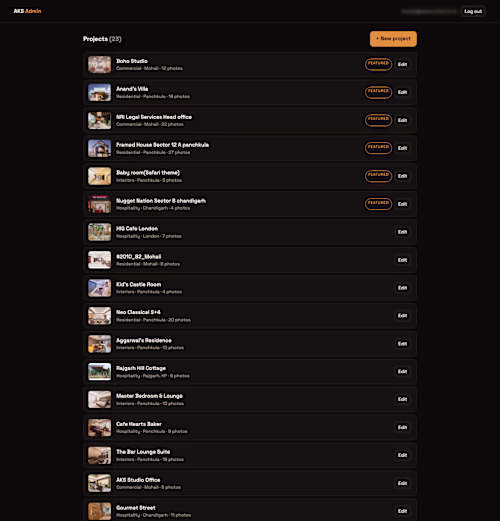 AKS Architecture Studio: Website &