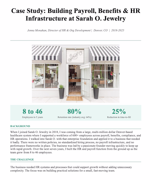 Joined a fast-scaling jewelry brand