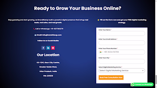 Landing Page for a Digital Marketing Agency.