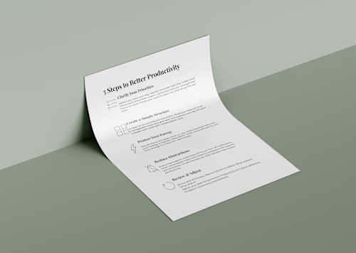 A clean, minimalist one‑page template