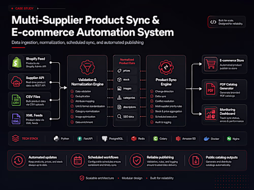 Multi-Supplier Product Sync
E-commerce Automation System