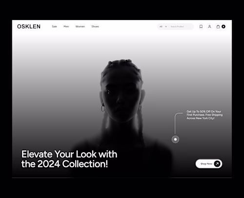 OSKLEN Ecommerce Fashion Landing Page Design