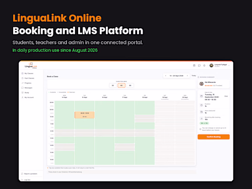 LinguaLink Online: Booking and LMS Platform