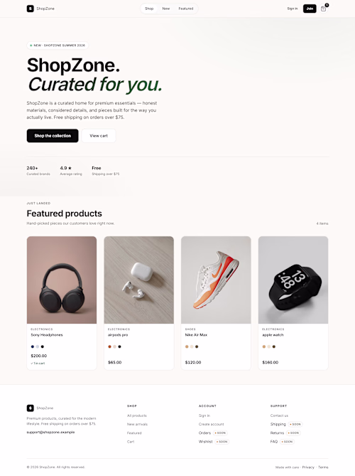 A full-stack e-commerce application with