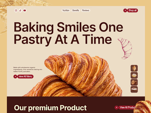 Nutrition - Nutrition Pastry Web Template