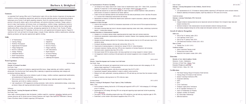 Developed a modern executive resume