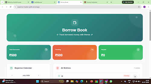 Developed a web application to