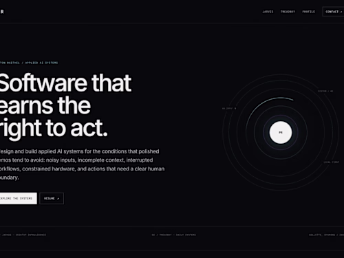 Applied AI Portfolio — Product Stories and Motion