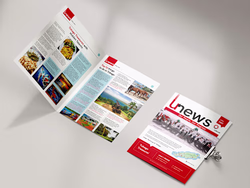 Newsletter Layout Design for In-House Publication