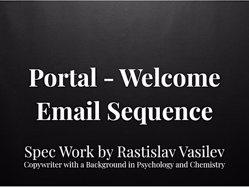 Portal - Welcome Email Sequence;