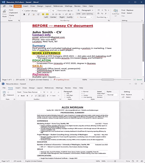 📄 Your CV should present