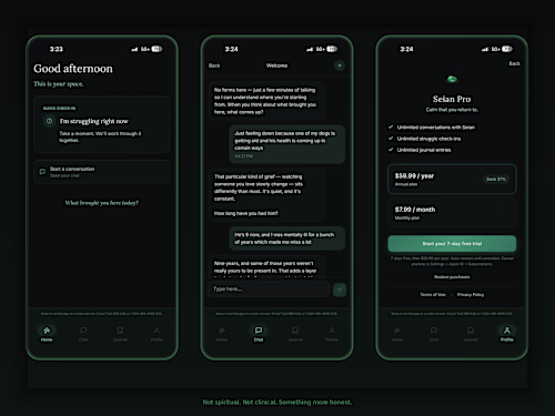 Philosophy-rooted AI wellness companion for