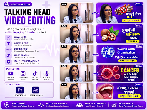 Edited a healthcare-focused talking-head video