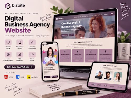 Interactive Animated Landing Page — Front-End Development