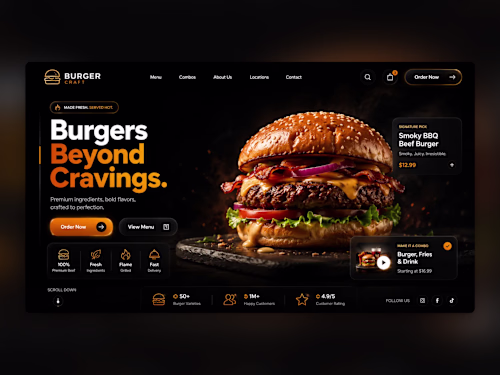 Hero Section for a Burger