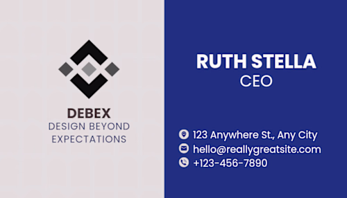 Corporate Business Card for DebEx Created a clean corporate-...
