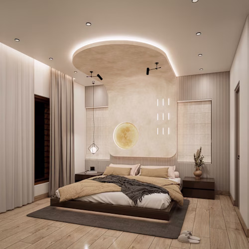 Modern bedroom interior design with
