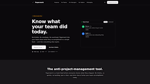 Paperwork is project management without
