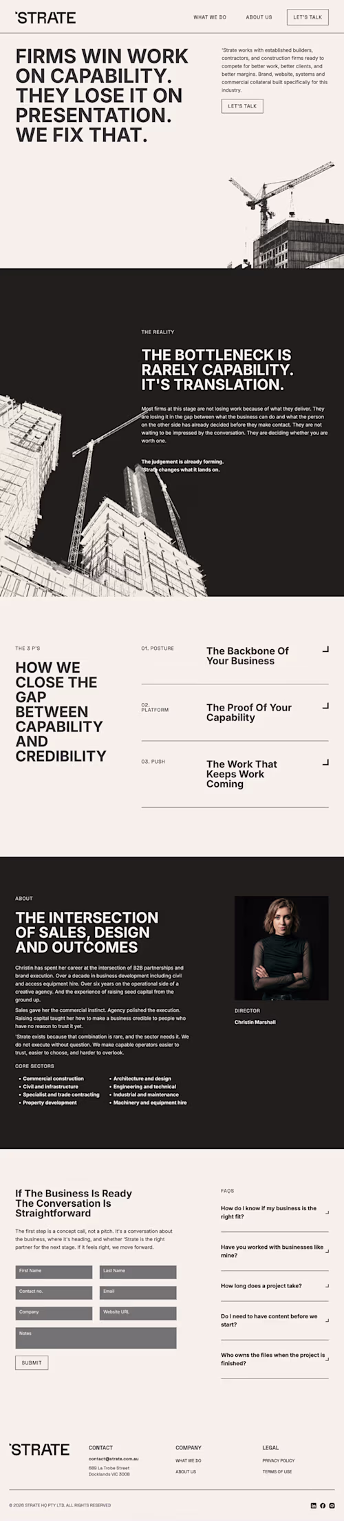 Task: Create a website using