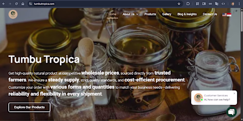 TumbuTropica E-commerce Website Development