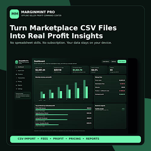 MarginMint Pro turns marketplace CSV