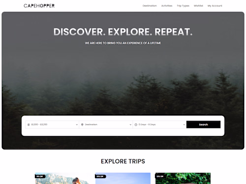 CapeHopper - A travel website