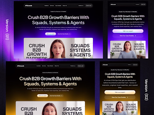 B2B Growth AI GTM Agency Landing Page