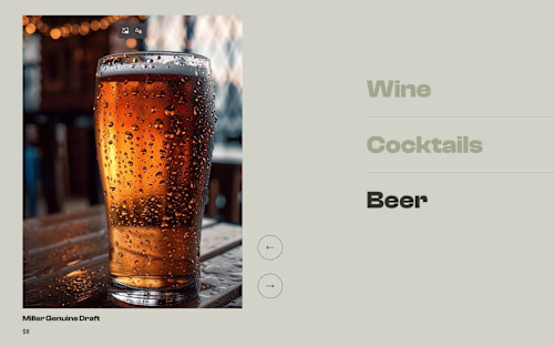 Landing page for demo restaurant