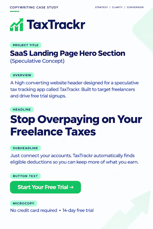 TaxTrackr - SaaS Landing Page