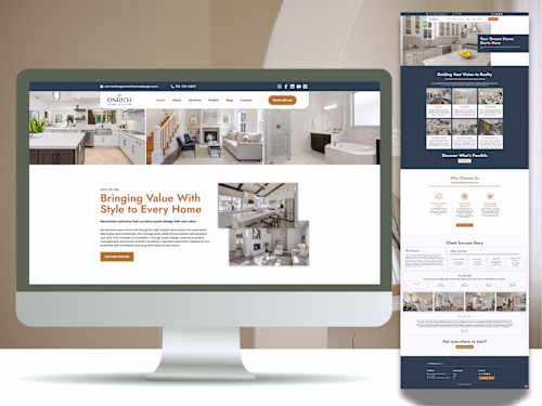 Enrich Home Design: WordPress + Elementor Website Design