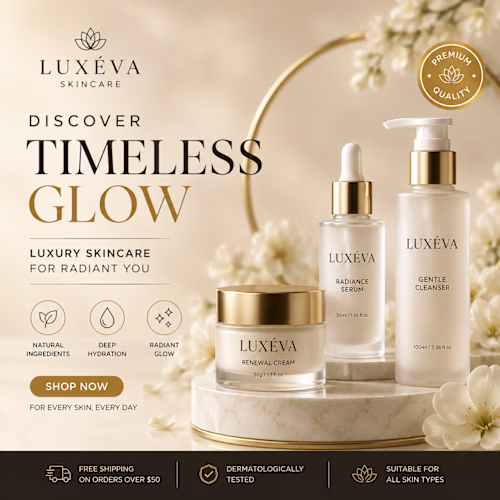 Luxury Skincare Social Media Ad