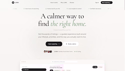LUMA Homes: Premium PropTech Discovery Experience
