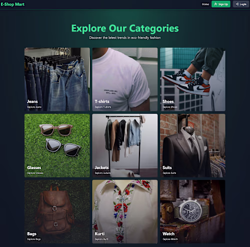 "Full-stack e-commerce platform built with