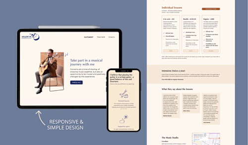Website Branding + Creation | Classical Guitarist