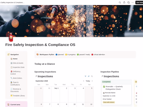 Fire Safety Inspection & Compliance OS — Notion System