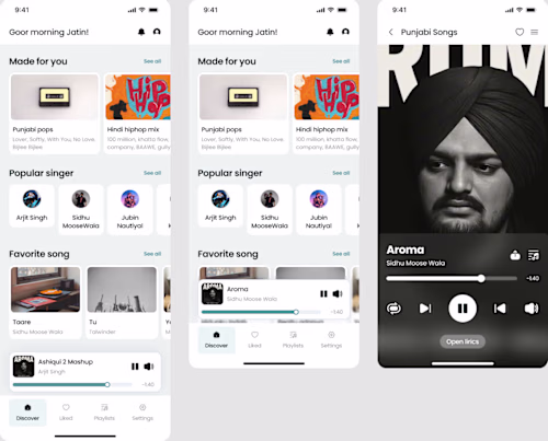 Music Streaming App UI/UX Design