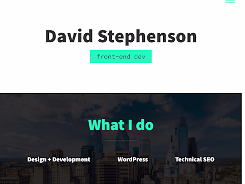 David Stephenson | Freelance Web Developer