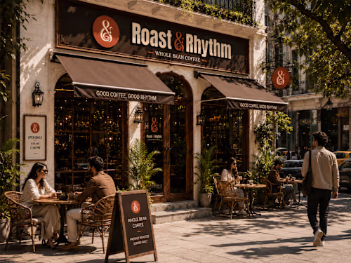 Roast & Rhythm — Café Branding & Packaging