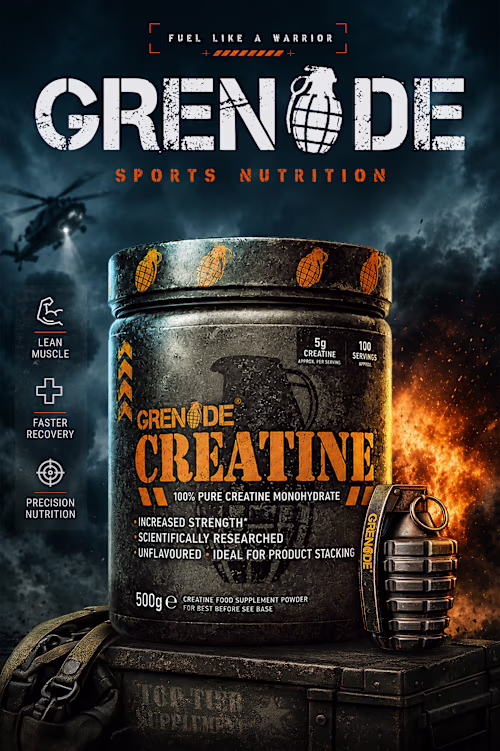 Grenade Creatine — Military Theme Visualization