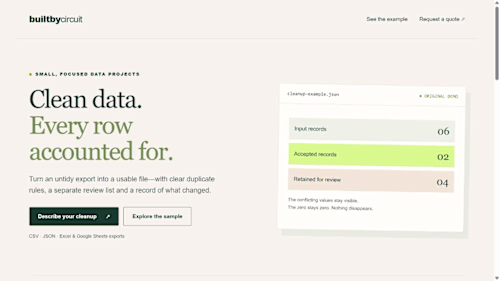 HTML/CSS service landing page — original demo