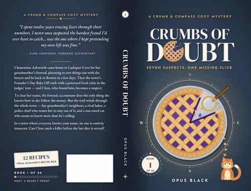 Cozy Mystery KDP Paperback Full Wrap Cover