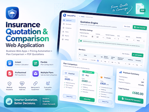 Insurance Quotation & Comparison Web Application
