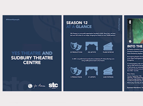 YES Theatre & STC Pilot Season Visual Identity 